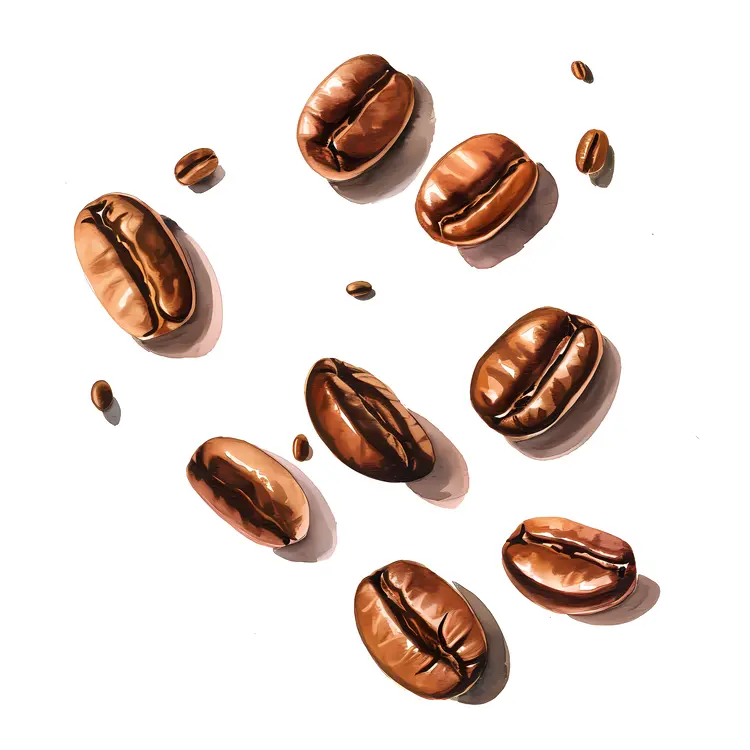 Brown Roasted Coffee Beans