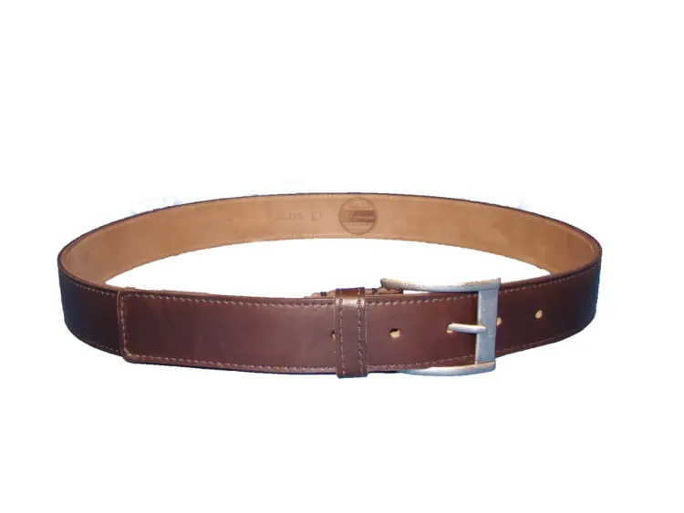 Simple Brown Belt with Silver Buckle