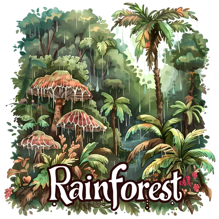 Lush Rainforest Illustration