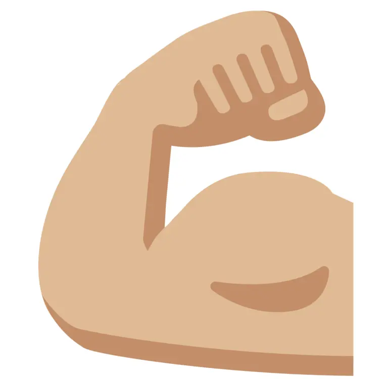 Minimalist Flexed Arm Emoji