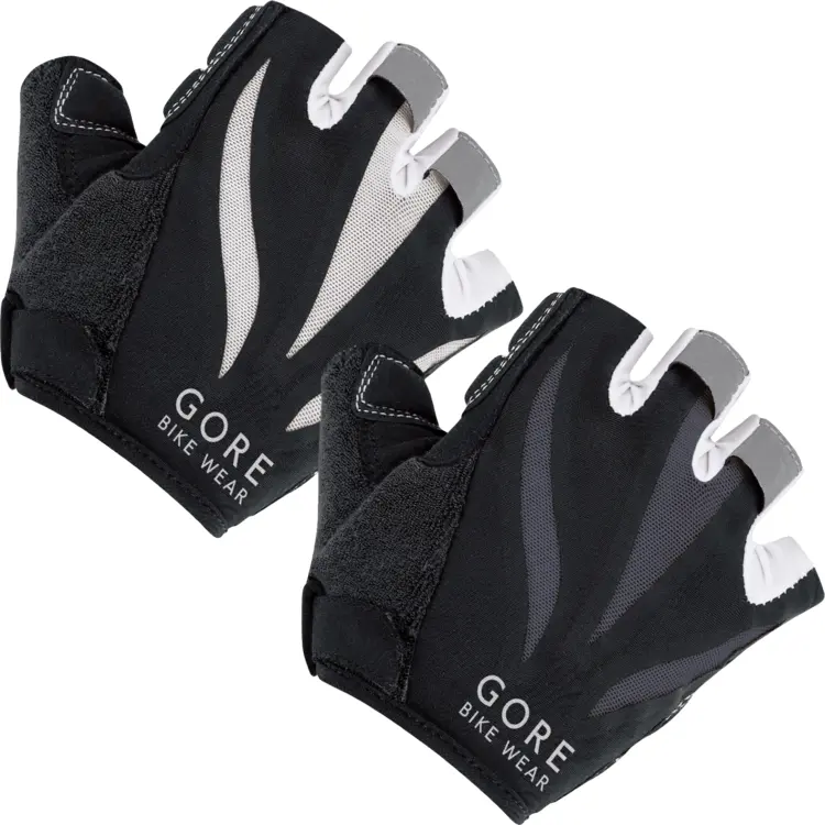 Black and White Cycling Gloves for Outdoor Sports