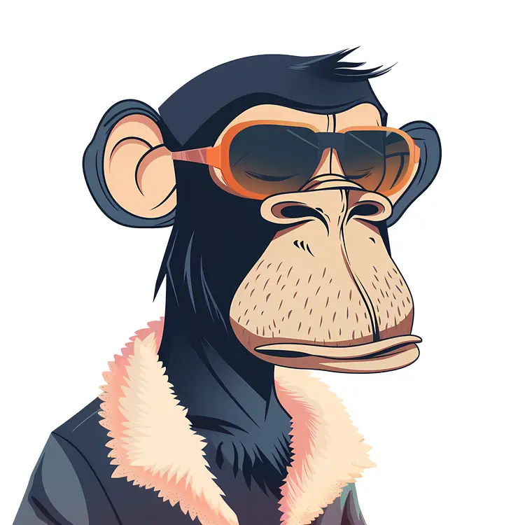 Cool Monkey with Glasses and Jacket