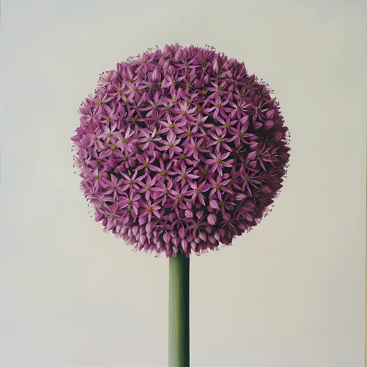Close-up of a Purple Allium Flower