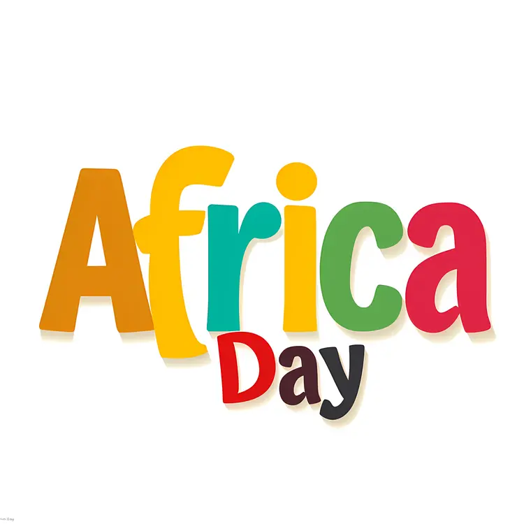 Colorful Africa Day Text