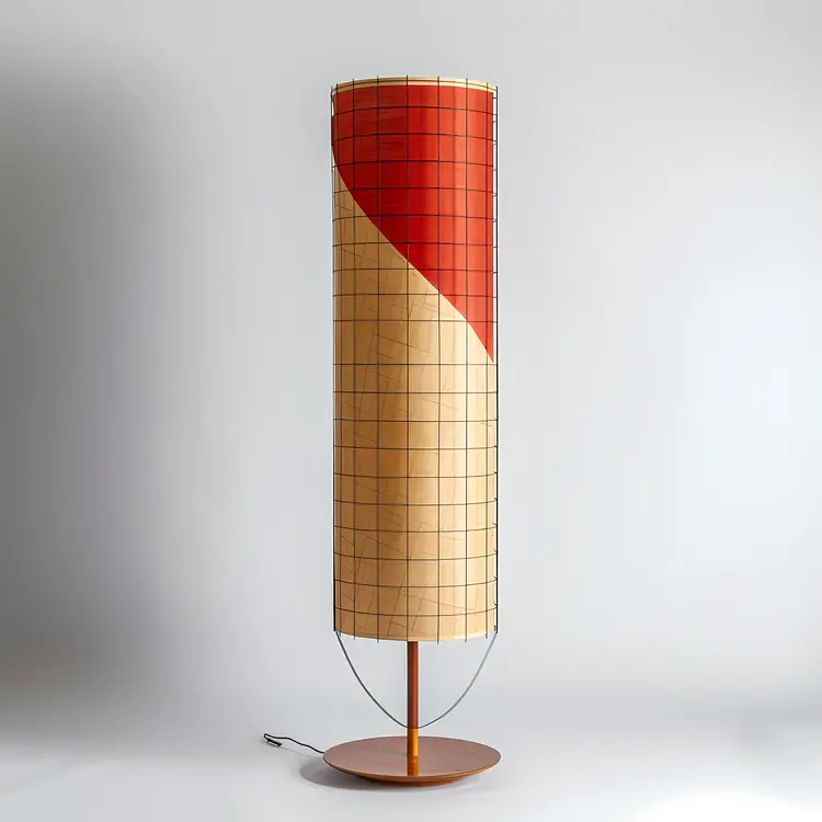 Red and Beige Floor Lamp