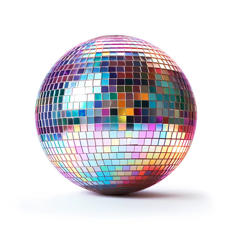 Multicolored Disco Ball for Vibrant Celebrations