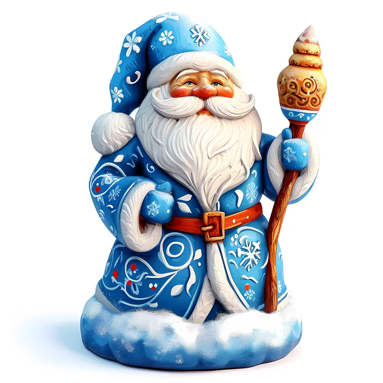 Blue Gnome with Snowflakes