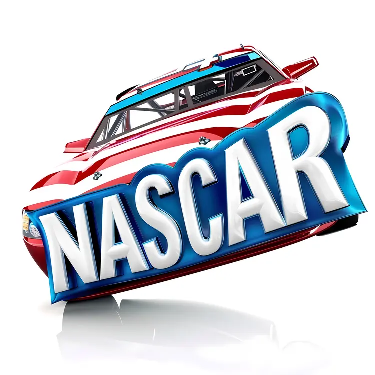 NASCAR Logo with Race Car