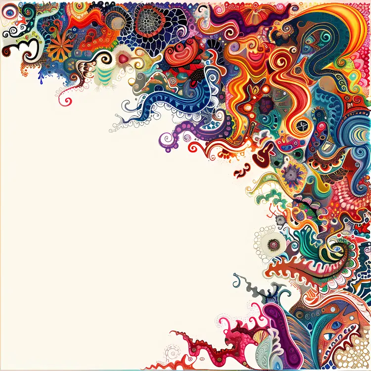 Colorful Abstract Pattern with Swirls