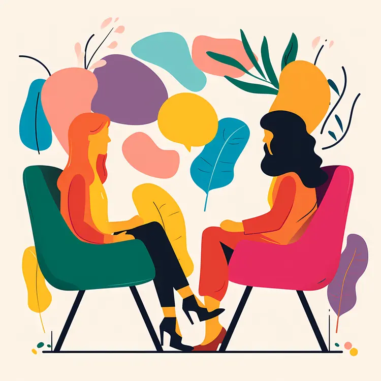 Colorful Therapy Session Illustration