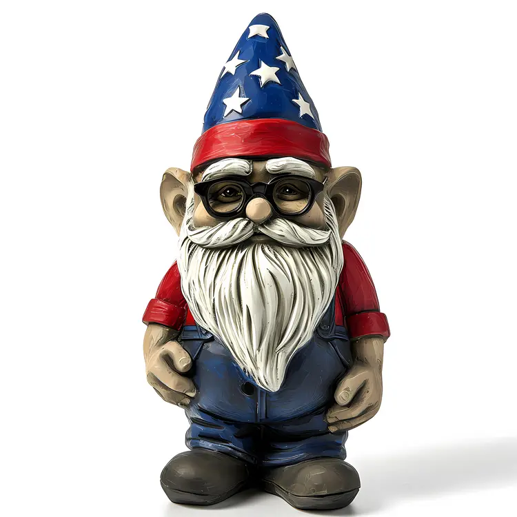 Gnome with Star Hat and Glasses