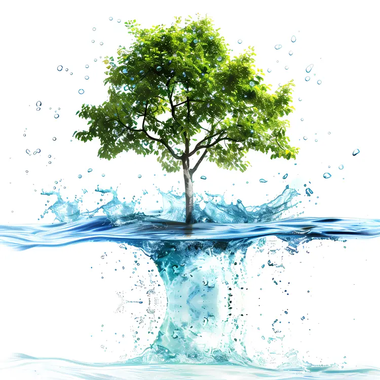 Tree Growing in Water