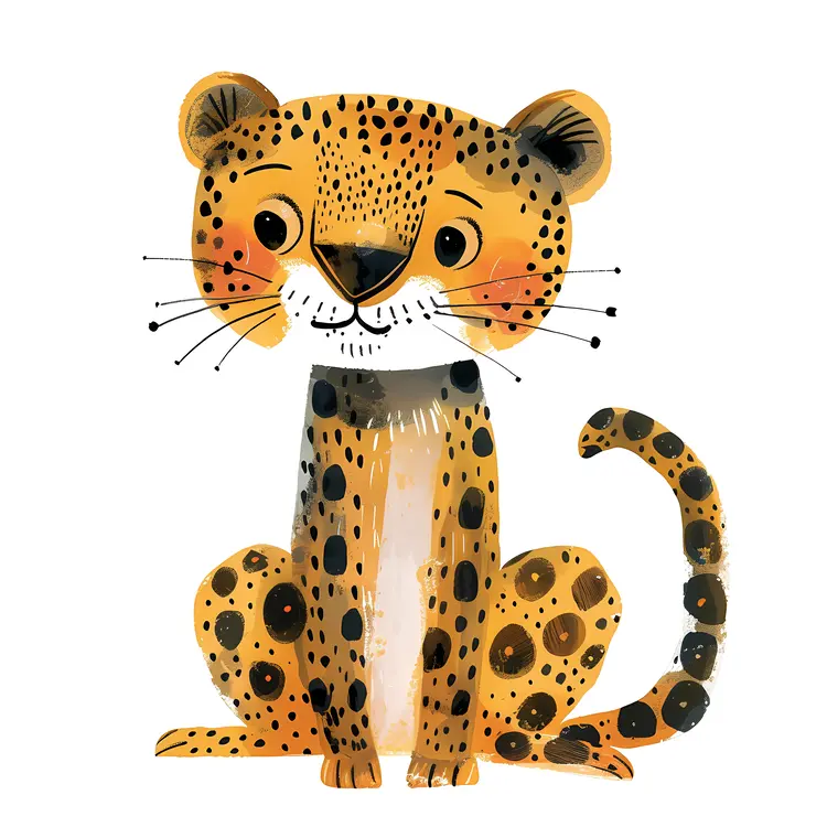 Cute Cartoon Leopard