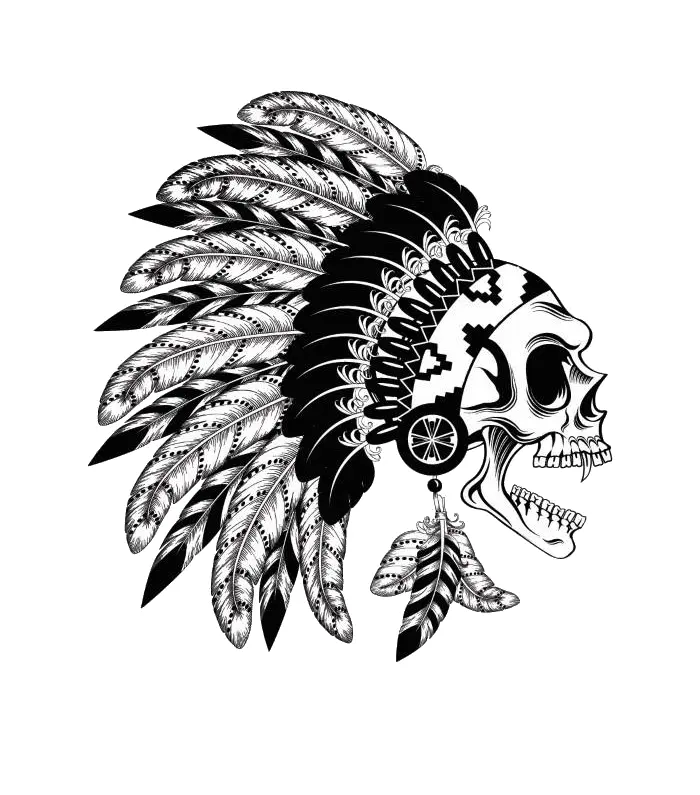Skull with Tribal Headdress