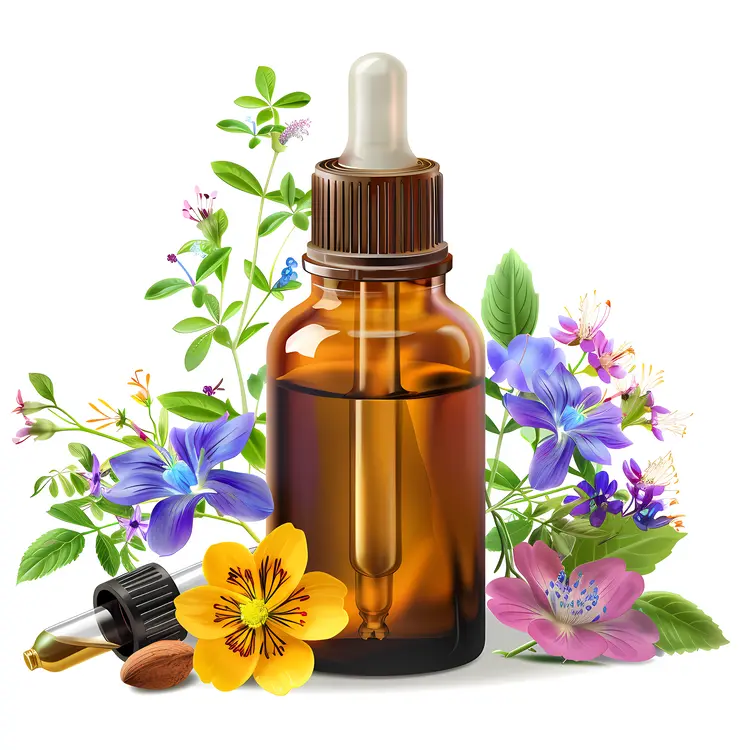 Flower Oil with Colorful Flowers