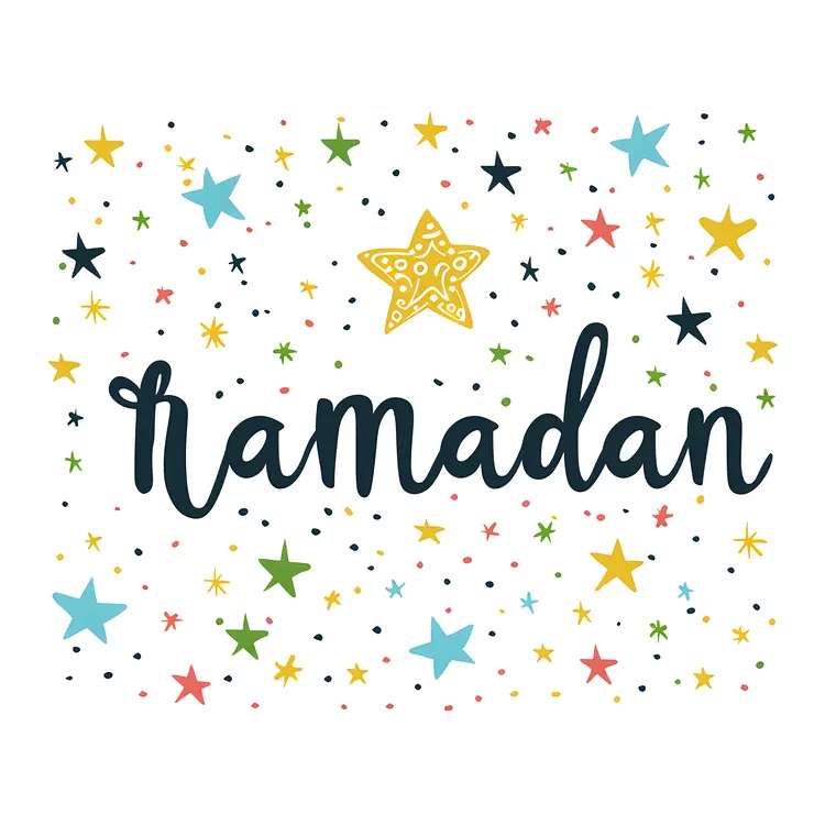 Colorful Stars for Ramadan Celebration