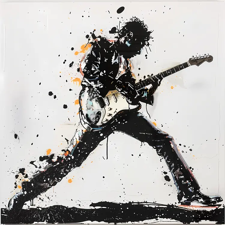 Rock Guitarist Illustration in Action