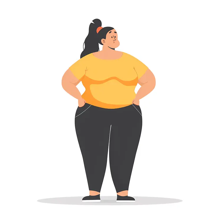 Cartoon Woman Standing