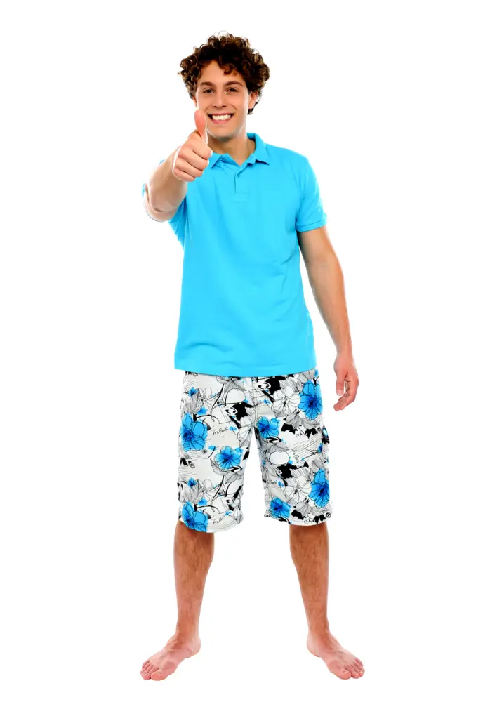 Casual Man Giving Thumbs Up