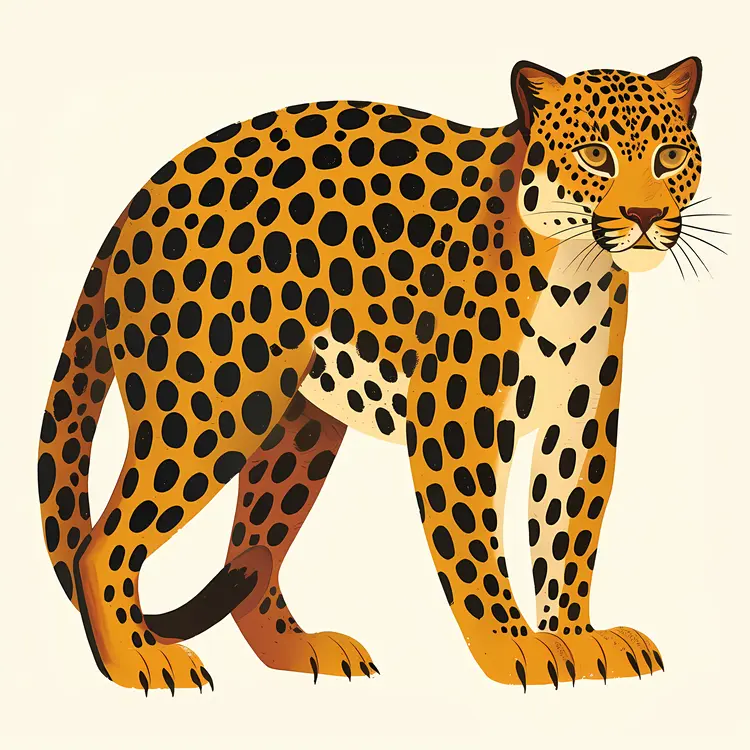 Spotted Leopard Illustration