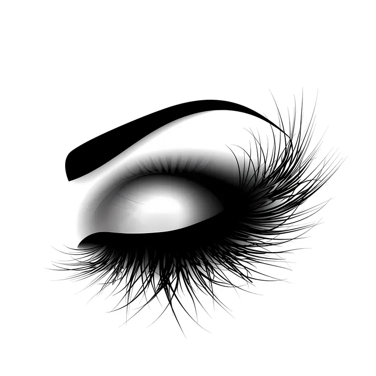 Dramatic Eyelash with Black Eyeshadow