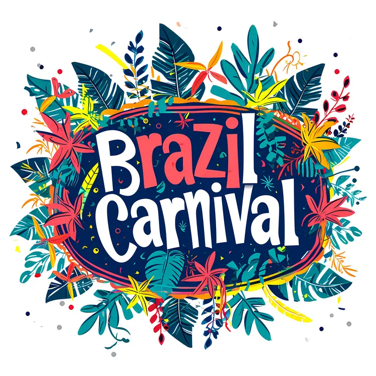 Tropical Leaves Brazil Carnival