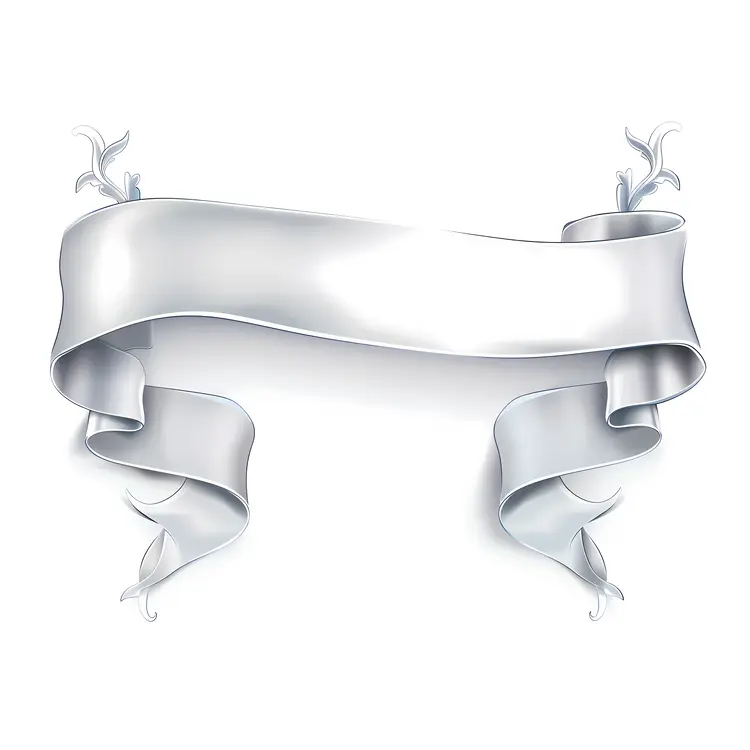 Elegant Silver Ribbon Banner
