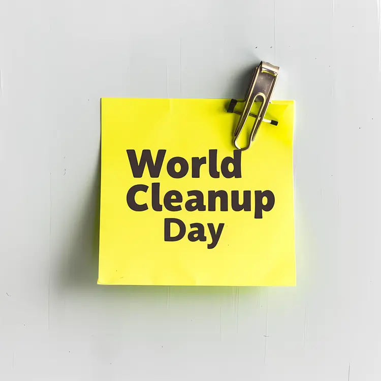 World Cleanup Day Sticky Note