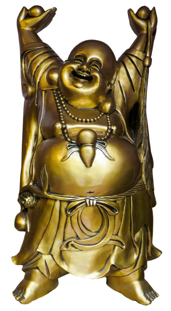 Golden Laughing Buddha Statue