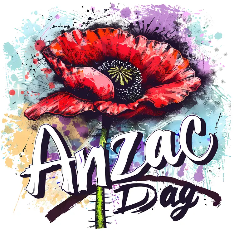 Red Poppy for ANZAC Day