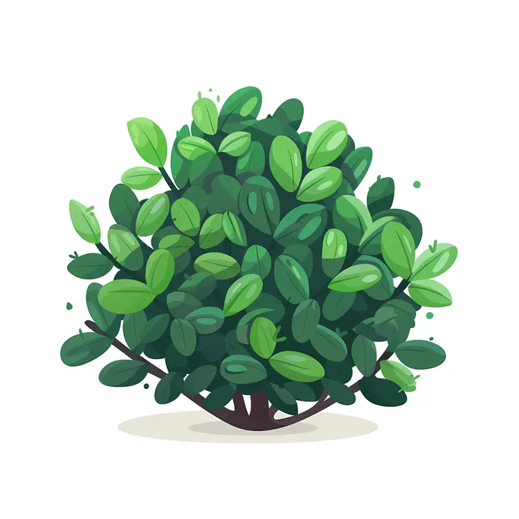 Green Bush with Dense Leaves