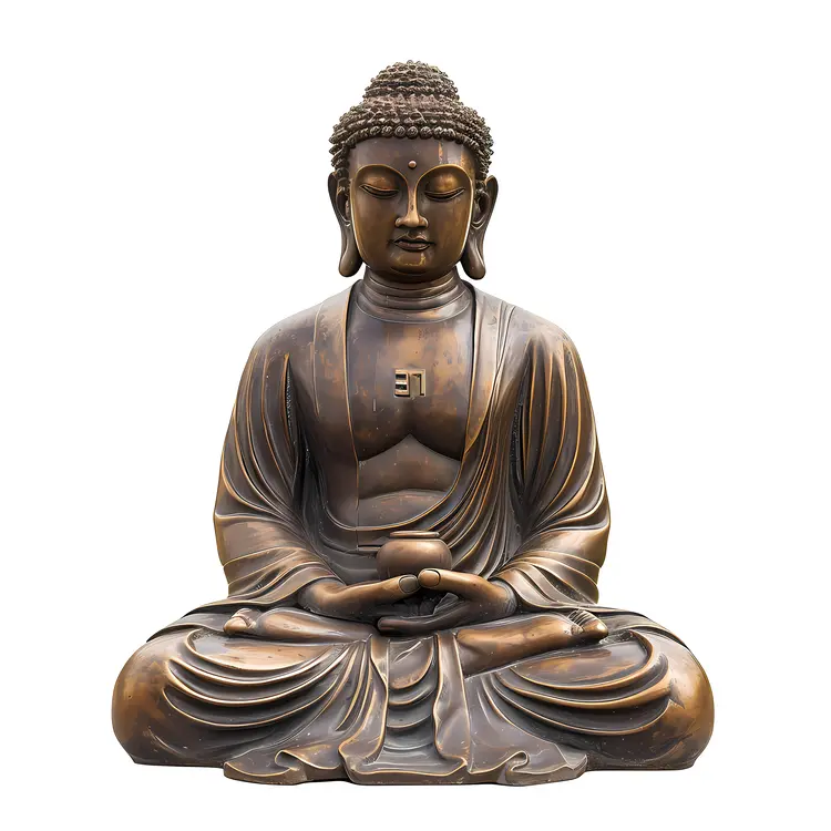 Bronze Buddha Statue in Meditation