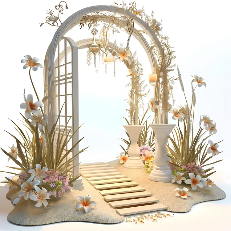 Elegant Beach Wedding Arch