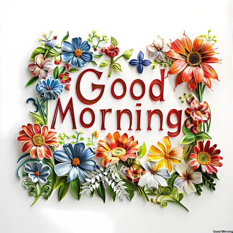 Colorful Good Morning Floral Greeting