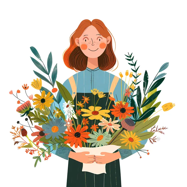 Person Holding Colorful Flower Bouquet