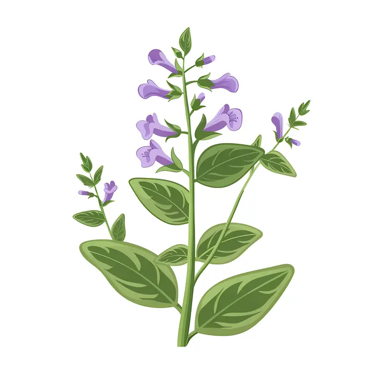Purple Flowers Illustration