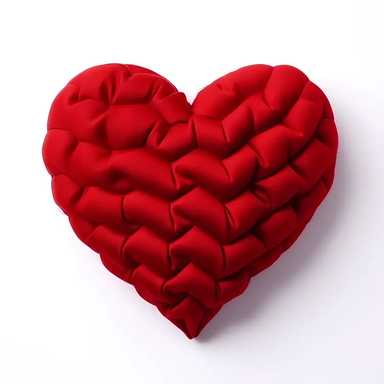 Red Heart with Quilted Texture