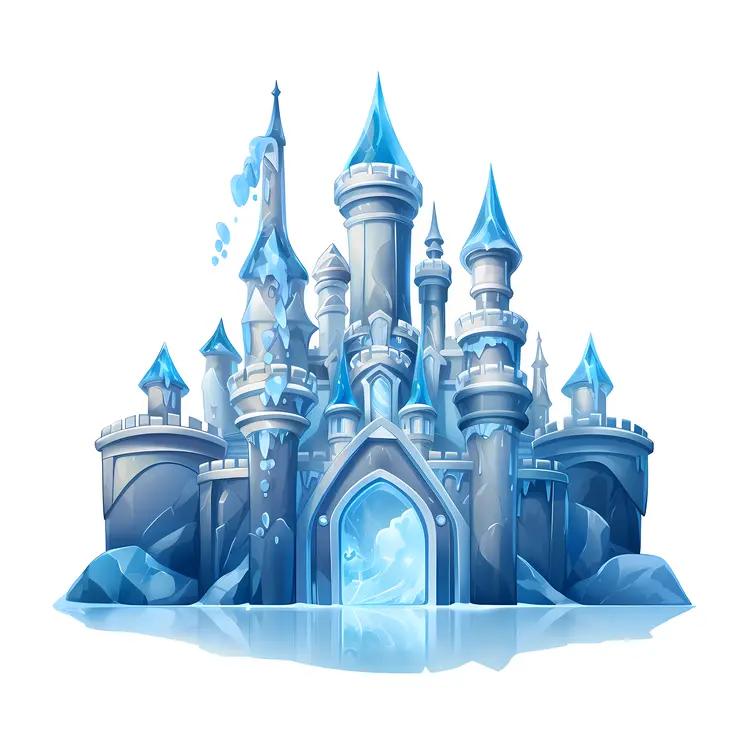 Sturdy Ice Castle in a Frozen Fortress