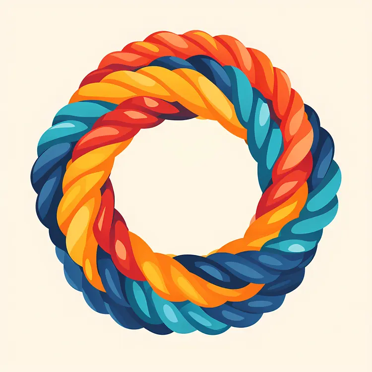 Colorful Rope Circle Design