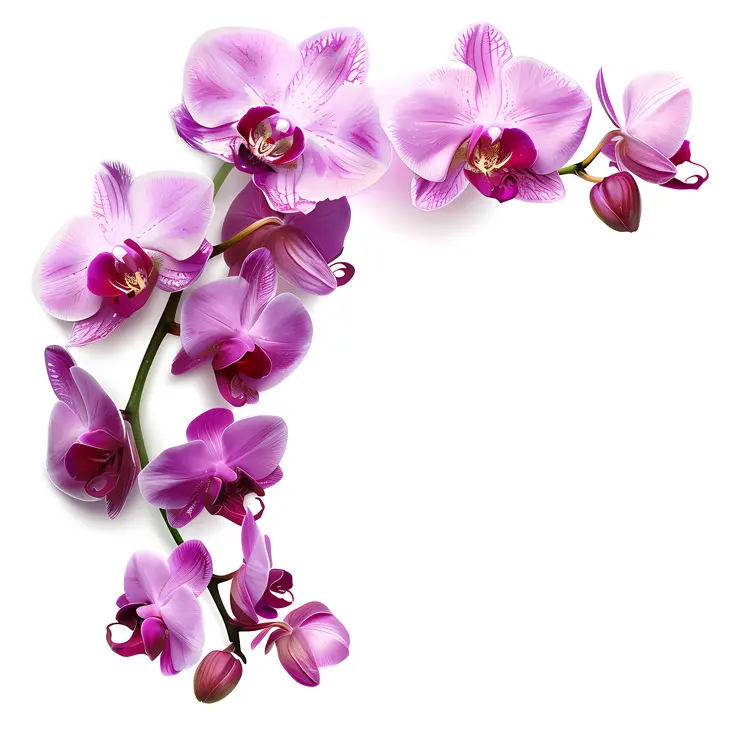 Delicate Pink Orchid Branch