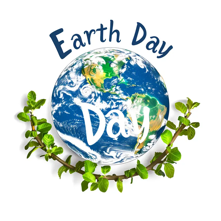 Earth Day with Globe and Greenery