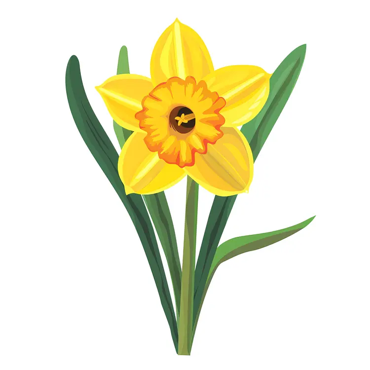 Yellow Daffodil Illustration