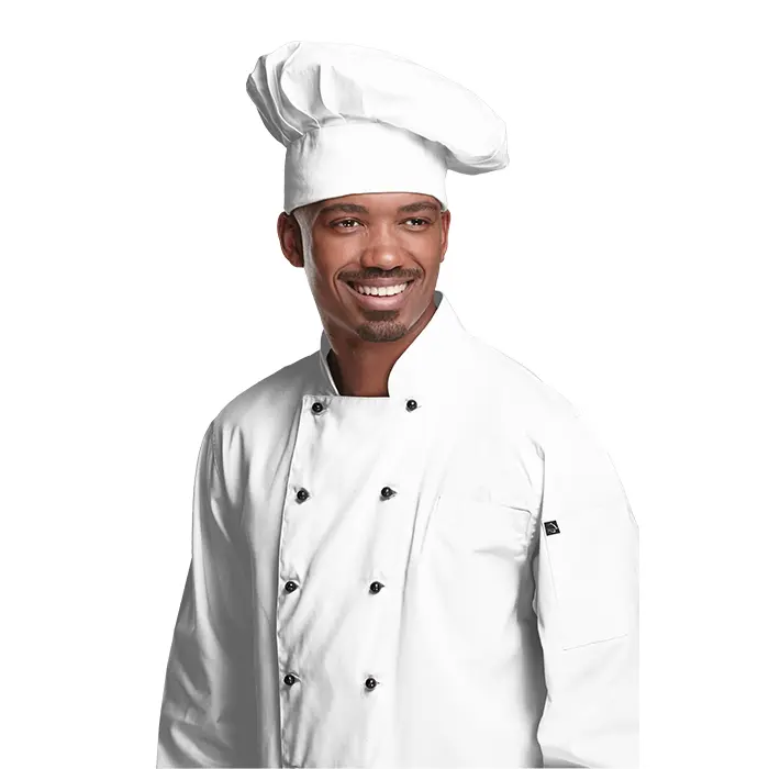 Smiling Chef in White Uniform