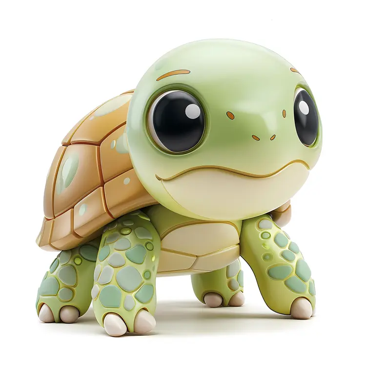 Cute Light Green Turtle Cartoon Toy