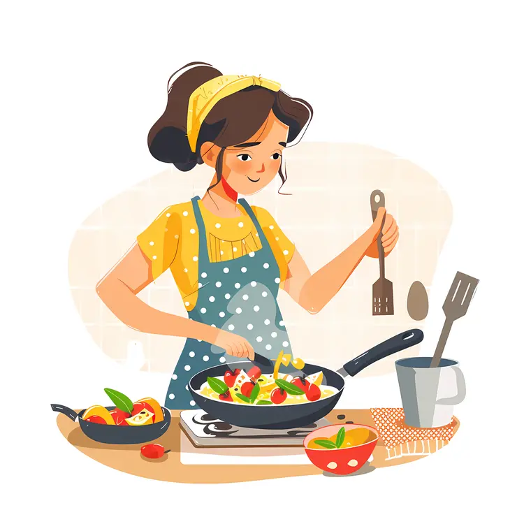 Woman Cooking in the Kitchen