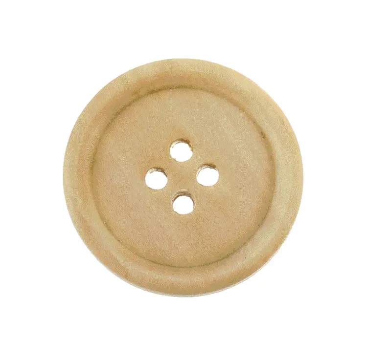Round Wooden Button for Sewing