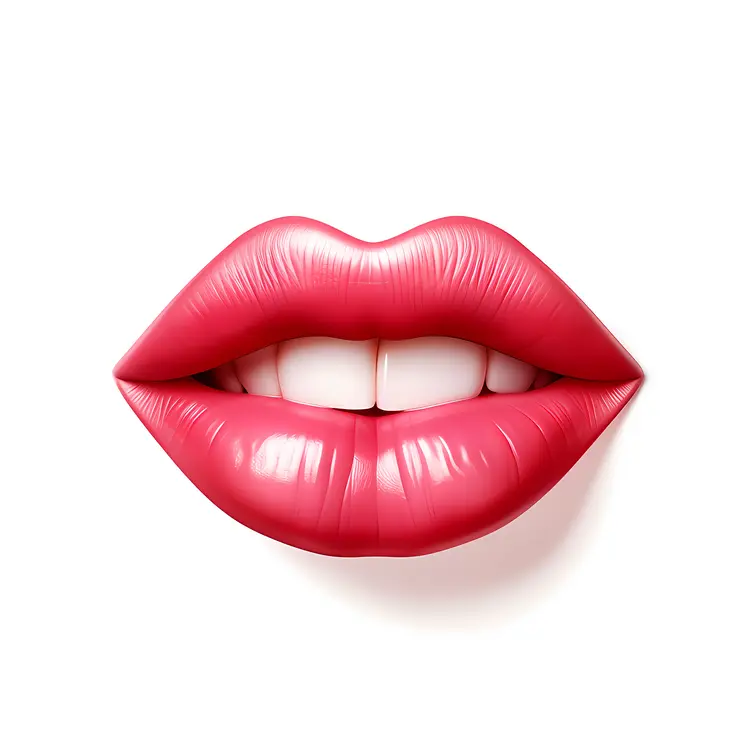 Pink Lips with Teeth