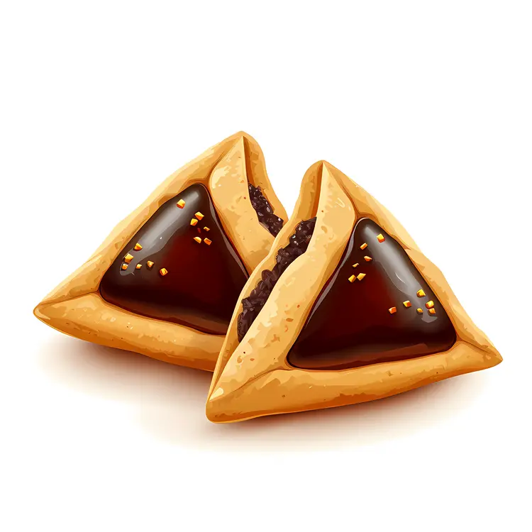 Triangle Pastries with Chocolate Filling