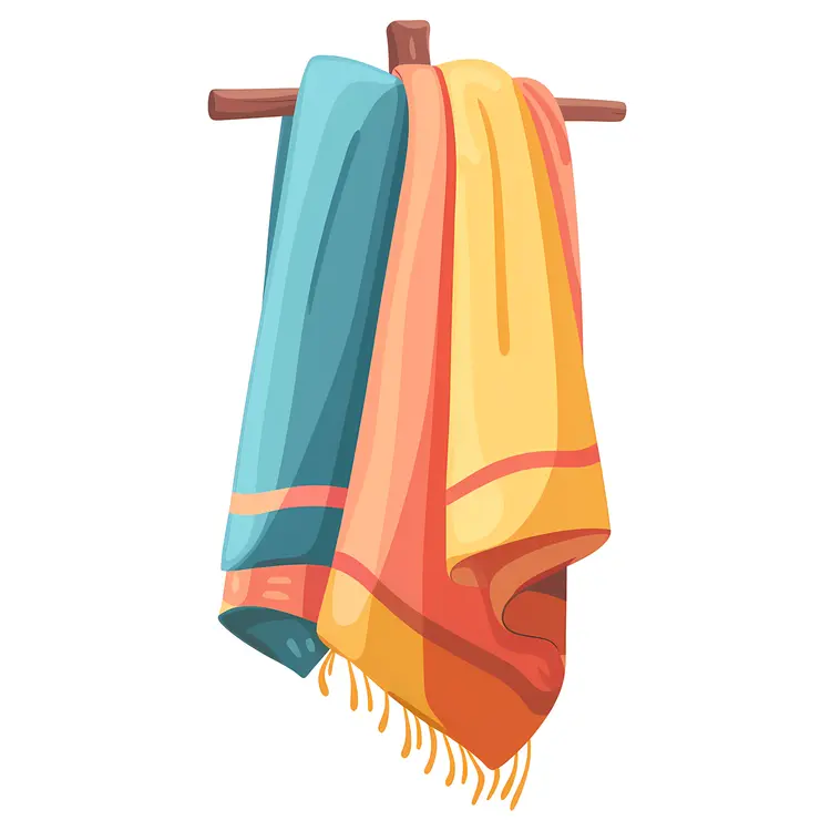 Colorful Towels Hanging