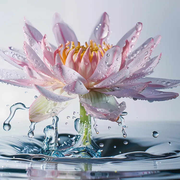 Beautiful Lotus Flower in Water